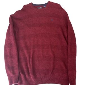 Chaps Men's Crewneck Sweater in Burgundy Red